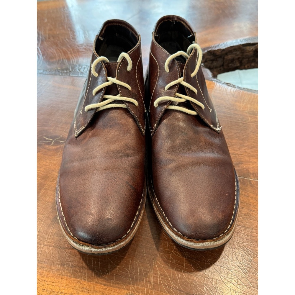 Steve Madden Men's Brown Leather‎ Chukka Boots Size 13 Lace Up Casual